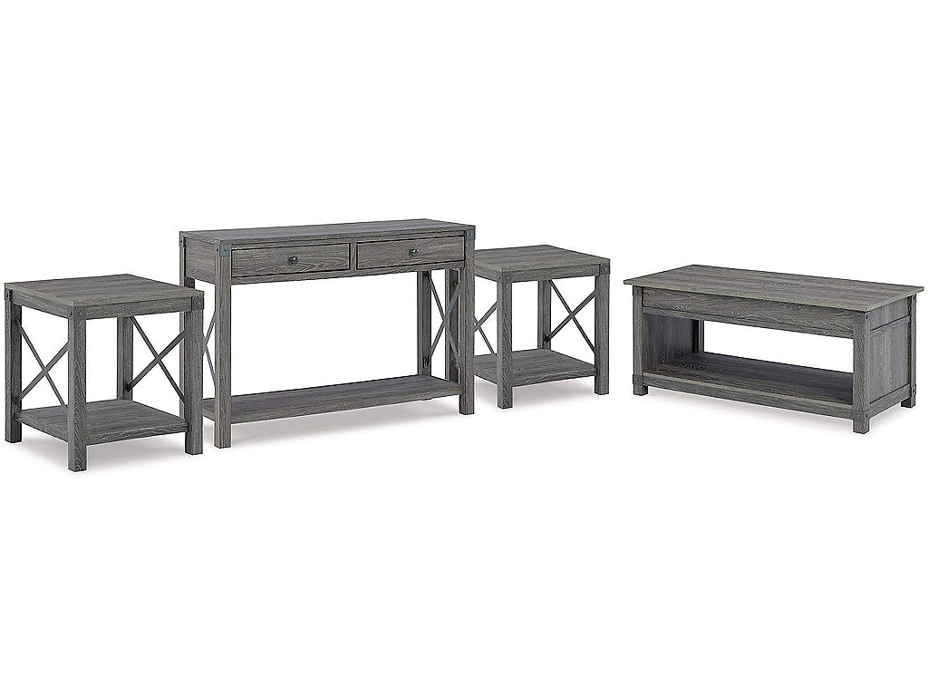 Freedan Lift-top Coffee Table, 2 End Tables and Console - main image