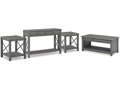 Freedan Lift-top Coffee Table, 2 End Tables and Console