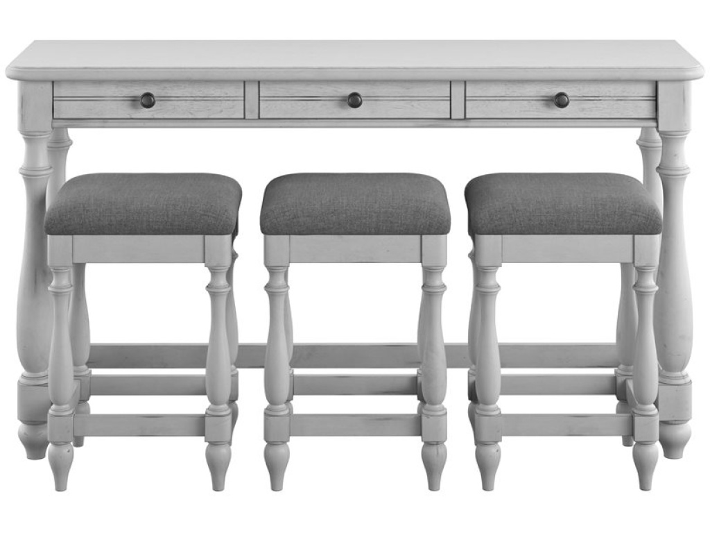 Sofa Table W /  3 Stools - image 1