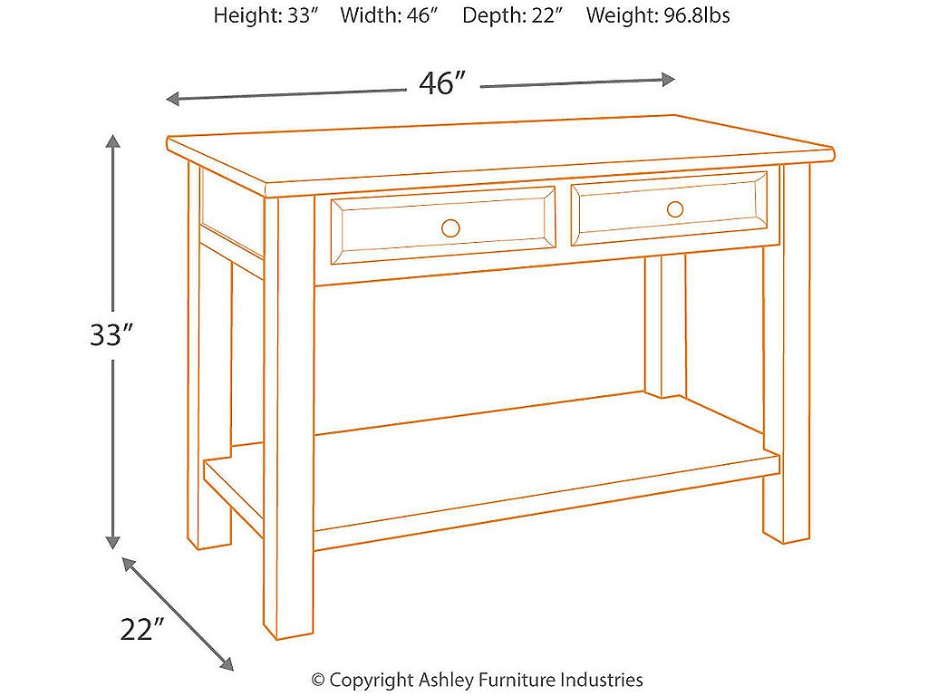 Tyler Creek Sofa/Console Table - image 9