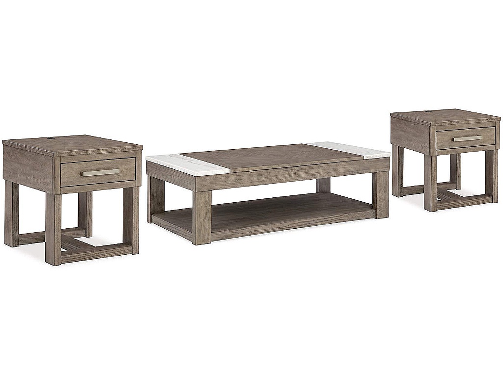 Loyaska Lift-top Coffee Table and 2 End Tables - main image