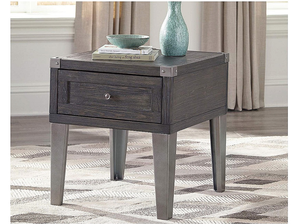 Todoe End Table with USB Ports & Outlets - image 1