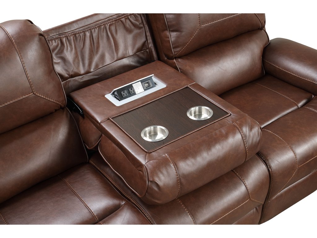 Manual Sofa w/ Drop Down Table w/ Usb Charging (Metal Cup) - image 2