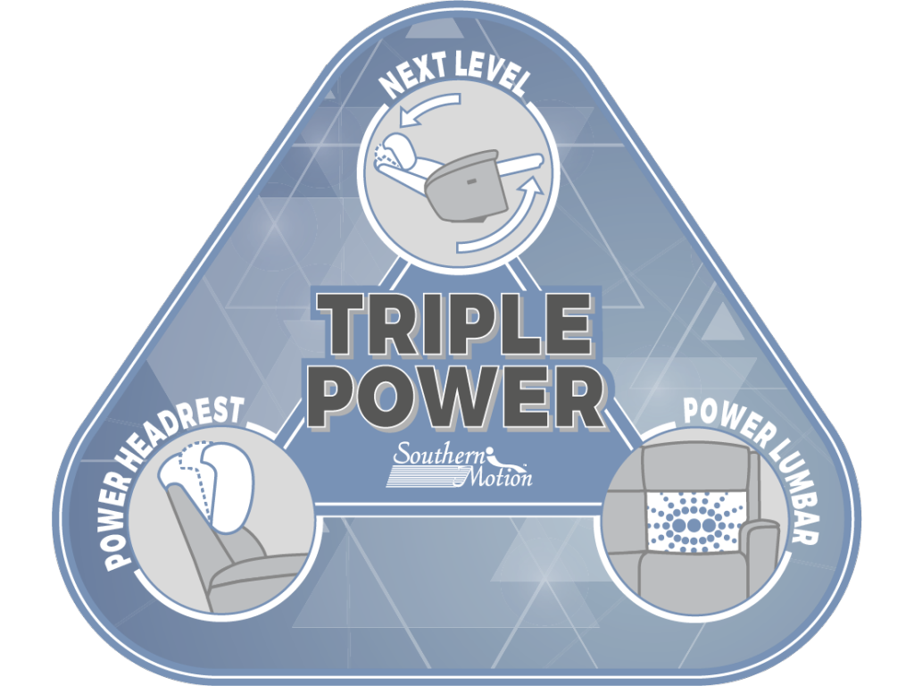 LAF Console Loveseat Triple Power (2 Recliners) - image 1