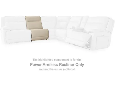 Double Deal Power Armless Recliner - Alternative View