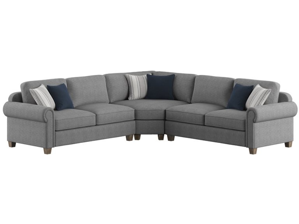 Sasha-Sectional W / 6 Pillows-Grey - main image