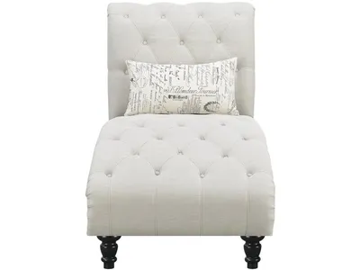Chaise W / 1 Pillow-Beige - Alternative View