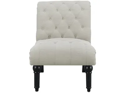 Armless Accent Chair-Beige - Alternative View