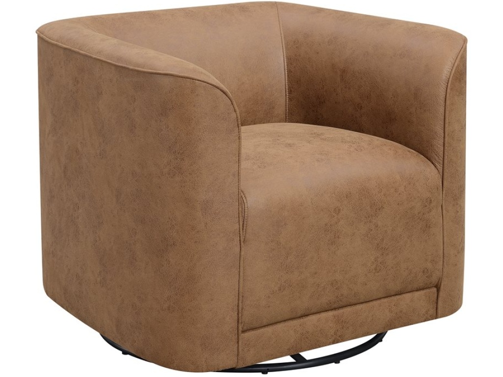 Swivel Accent Chair- Saddle Brown - main image
