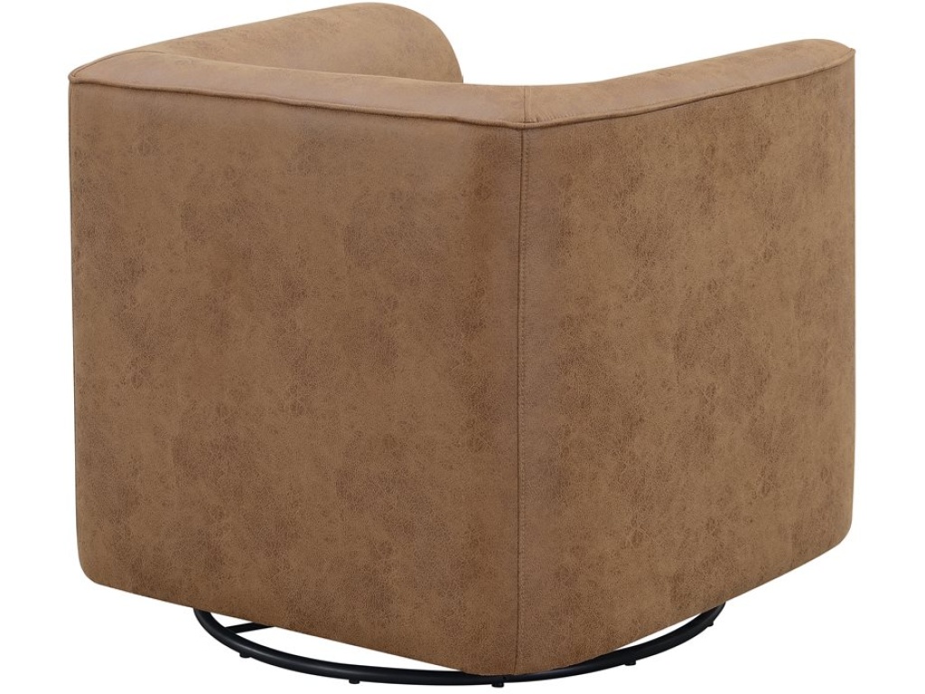 Swivel Accent Chair- Saddle Brown - image 2