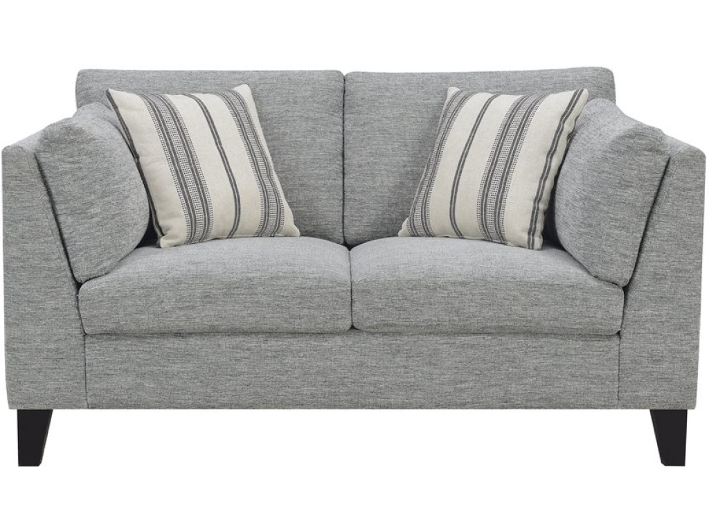 Loveseat W / 2 Accent Pillows-Gray - image 1