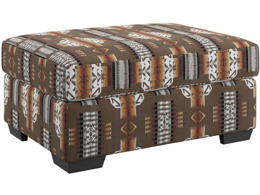 Storage Ottoman - Brown Pattern - main image