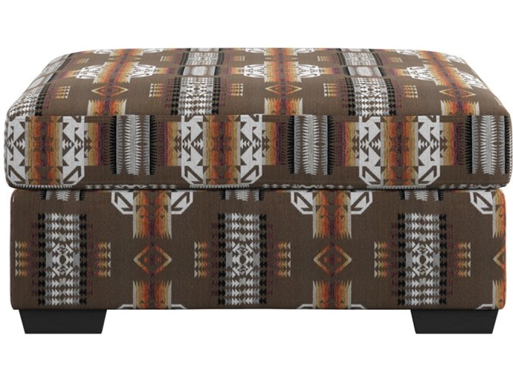 Storage Ottoman - Brown Pattern - image 2