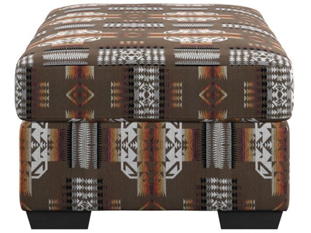Storage Ottoman - Brown Pattern - image 3