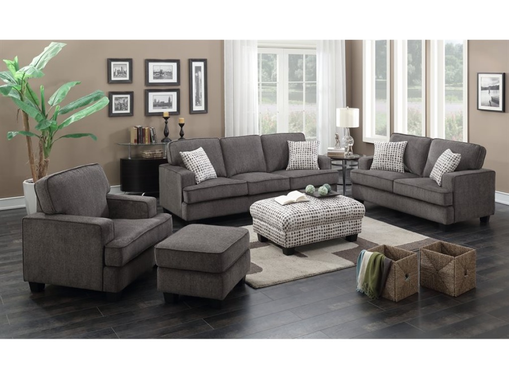 Loveseat W / 2 Pillows-Ink Grey - image 4