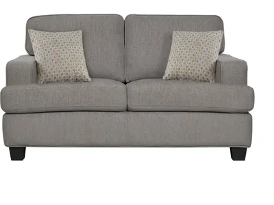 Loveseat W / 2 Pillows-Light Grey - Alternative View