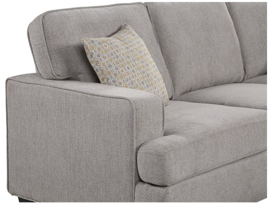 Loveseat W / 2 Pillows-Light Grey - image 5