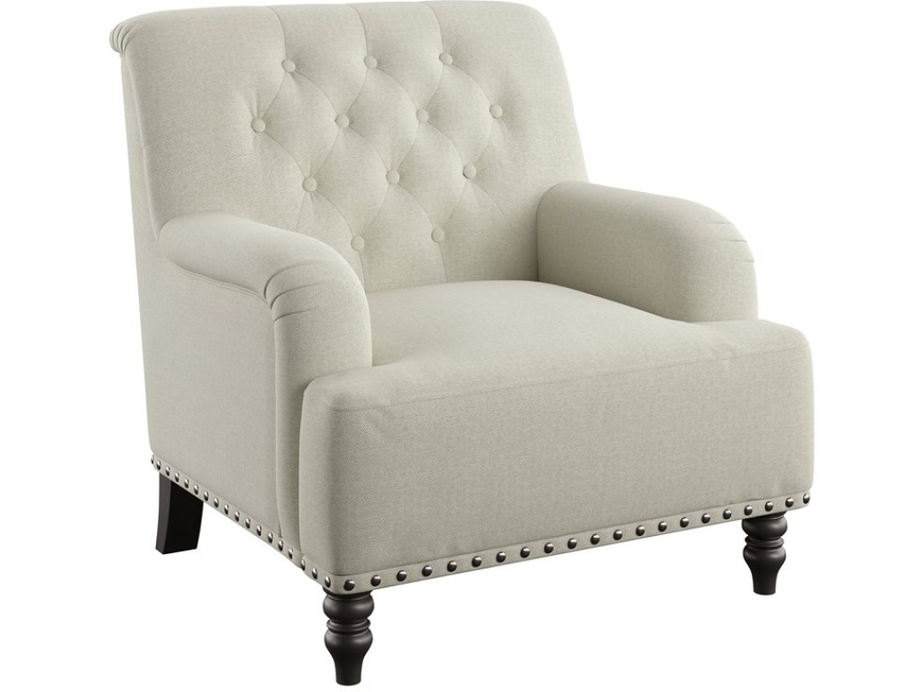 Accent Chair - Tan Herringbone - main image