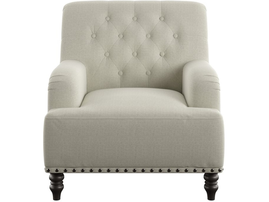 Accent Chair - Tan Herringbone - image 1