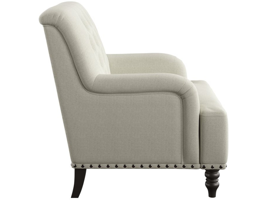 Accent Chair - Tan Herringbone - image 2