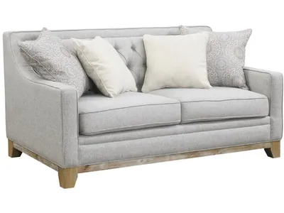 Loveseat W / 4 Pillows-Grey