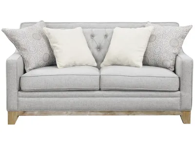 Loveseat W / 4 Pillows-Grey - Alternative View