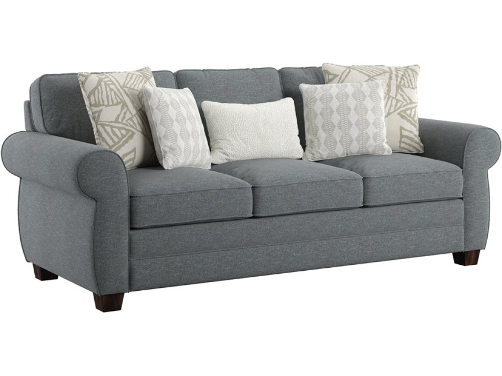 Complete Sofa W / 4 Accent Pillows & 1 Kidney Pillow - Blue - main image