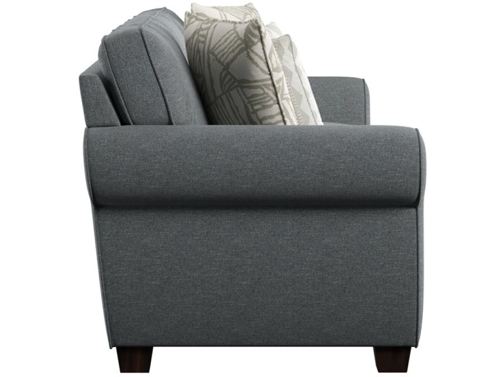 Complete Sofa W / 4 Accent Pillows & 1 Kidney Pillow - Blue - image 2