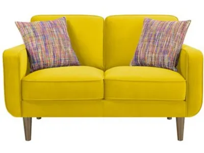 Loveseat W / 2 Pillows  Yellow