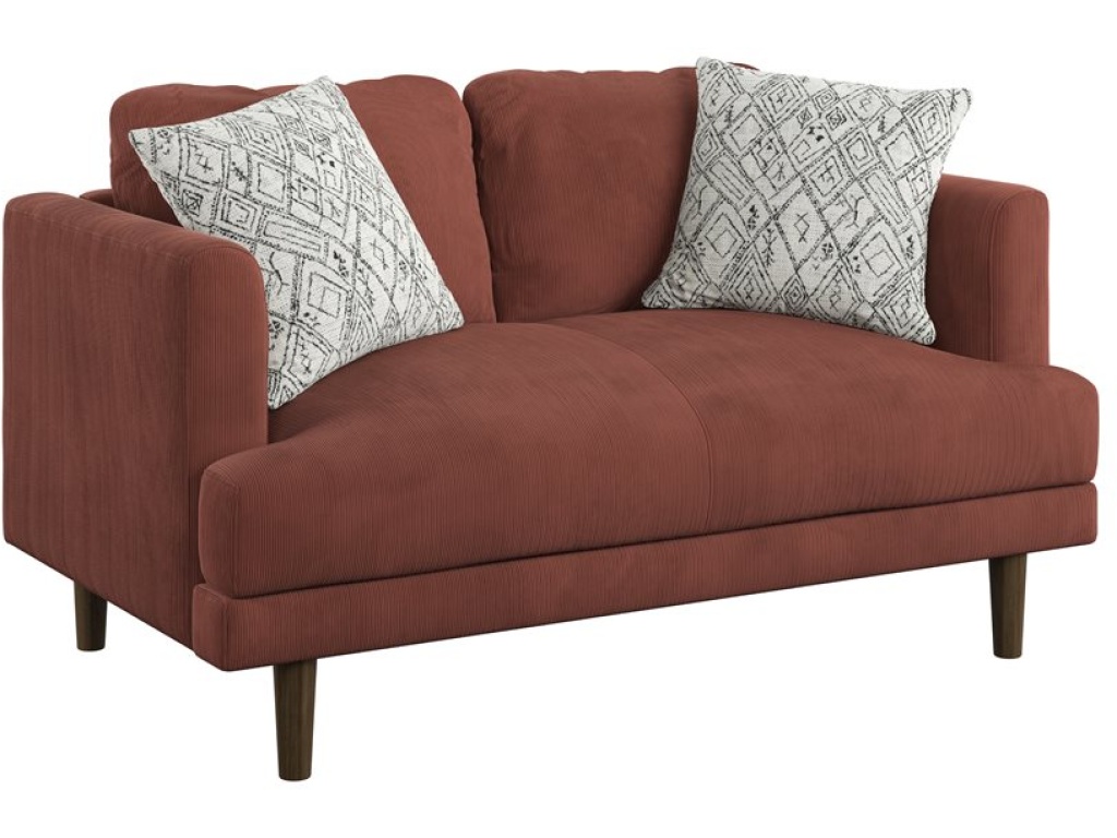 Loveseat W / 2 Pillows - Rust - main image