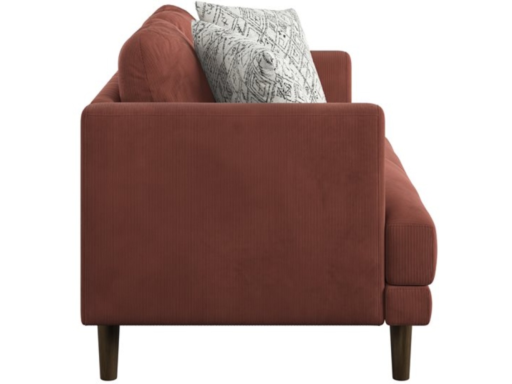 Loveseat W / 2 Pillows - Rust - image 2