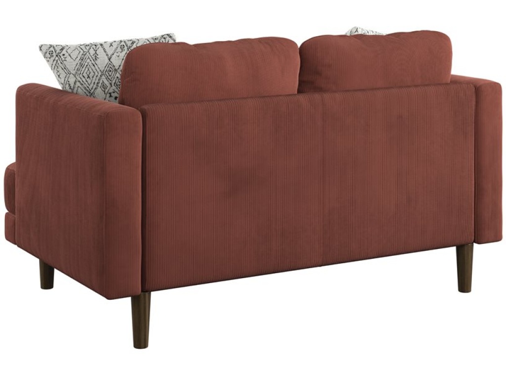 Loveseat W / 2 Pillows - Rust - image 3