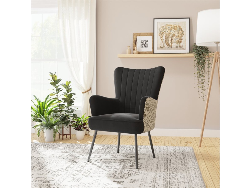Accent Chair - Recycled Black / Boho - image 6