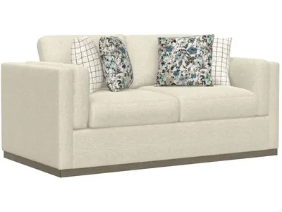 Loveseat W / 4 Pillows - Cream