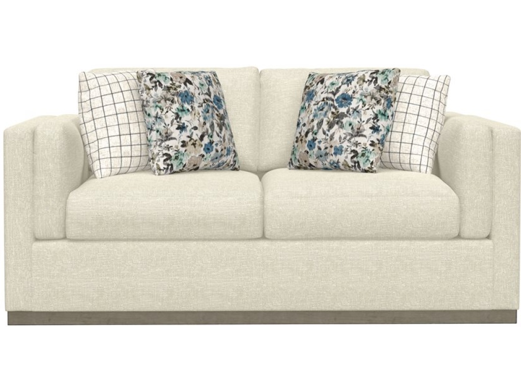 Loveseat W / 4 Pillows - Cream - image 1