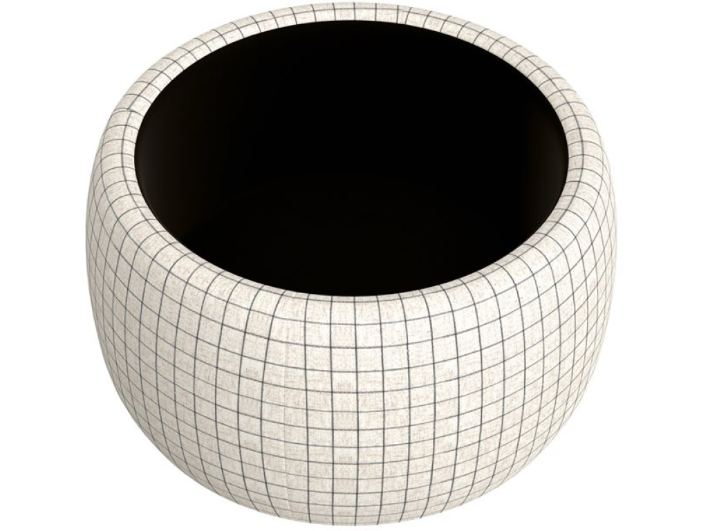 Storage Ottoman W /  Wood Top - Plaid - image 1