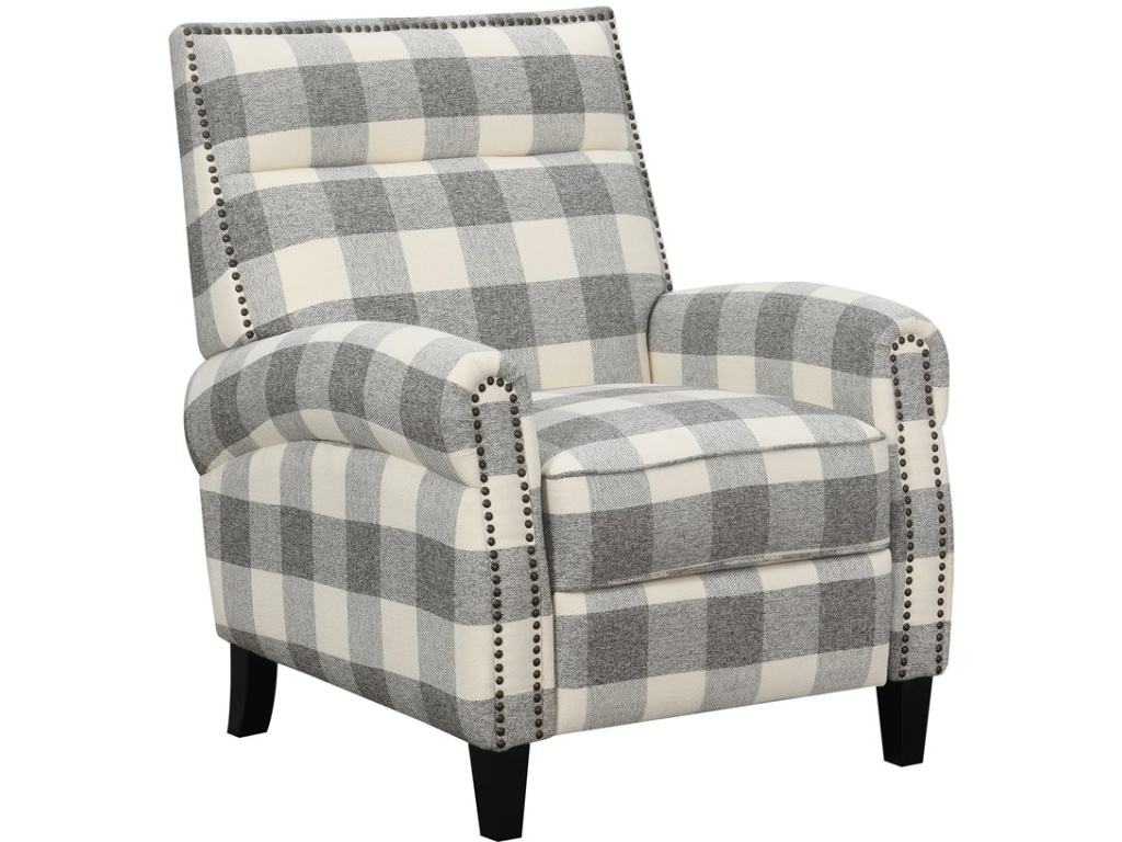 Push Back Chair-Grey Plaid - main image