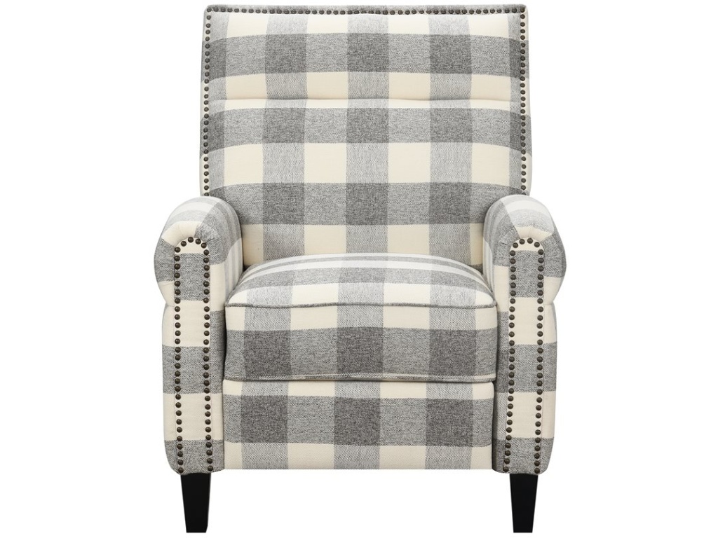 Push Back Chair-Grey Plaid - image 1