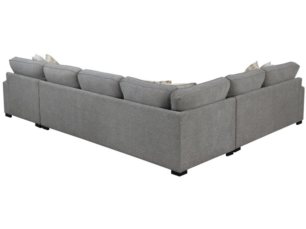 Repose-3Pc Sectional-W / 6-Pillows-Light Grey - image 2