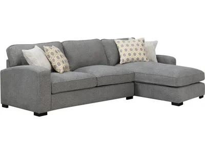 Repose-2Pc Chofa-Lsf Loveseat Rsf Chaise-Light Grey
