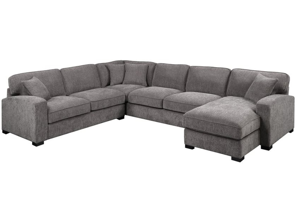 Repose-3Pc Sectional-W / 4 Pillows-Dark Grey - main image