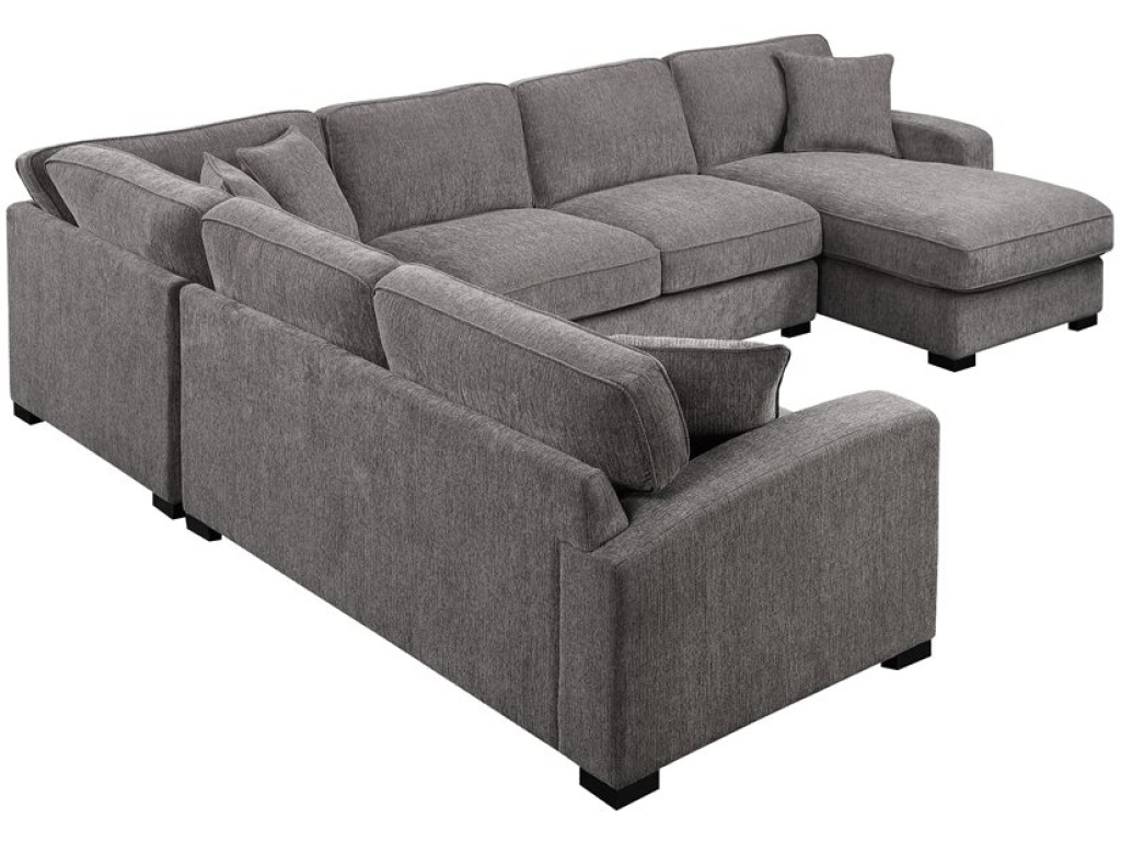 Repose-3Pc Sectional-W / 4 Pillows-Dark Grey - image 2