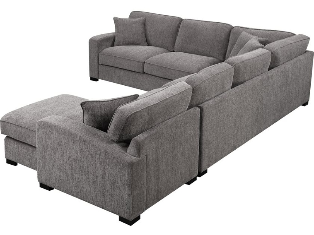 Repose-3Pc Sectional-W / 4 Pillows-Dark Grey - image 3