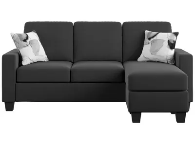 Chofa W / 2 Pillows - Black - Alternative View