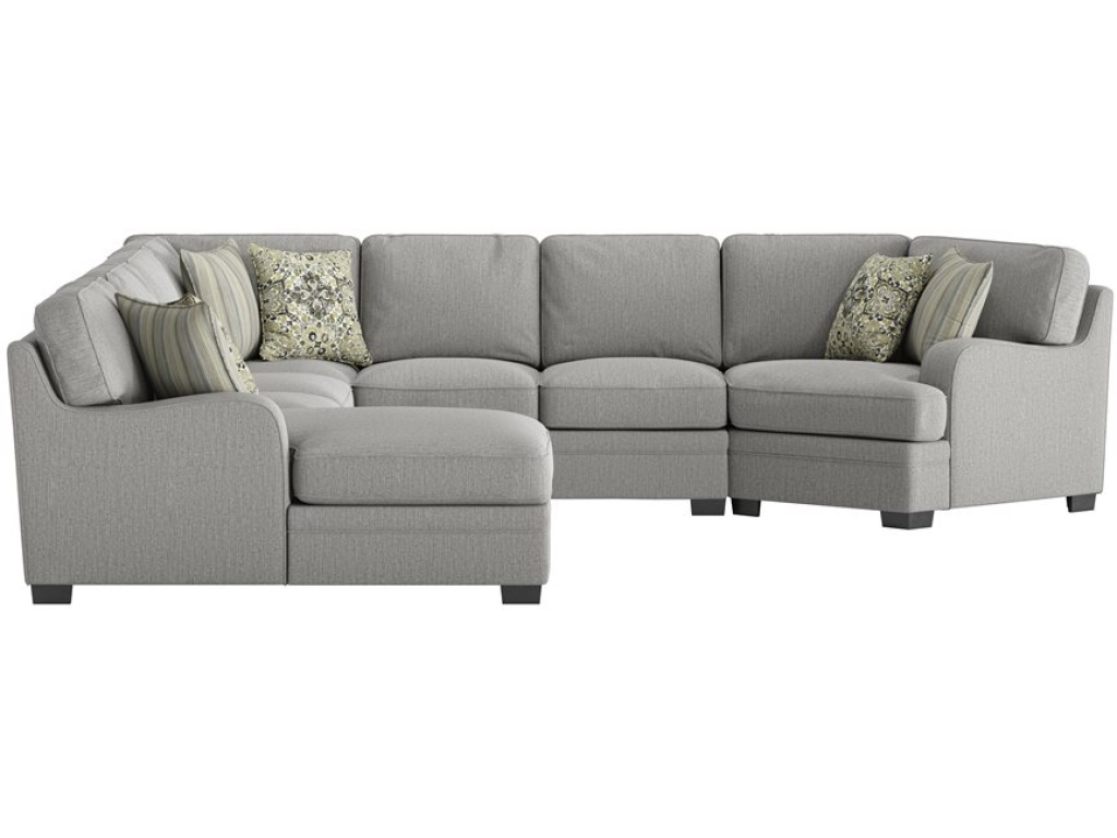 Analiese-5Pc Modular Sectional W / 6 Pillows -Lt Grey - image 1