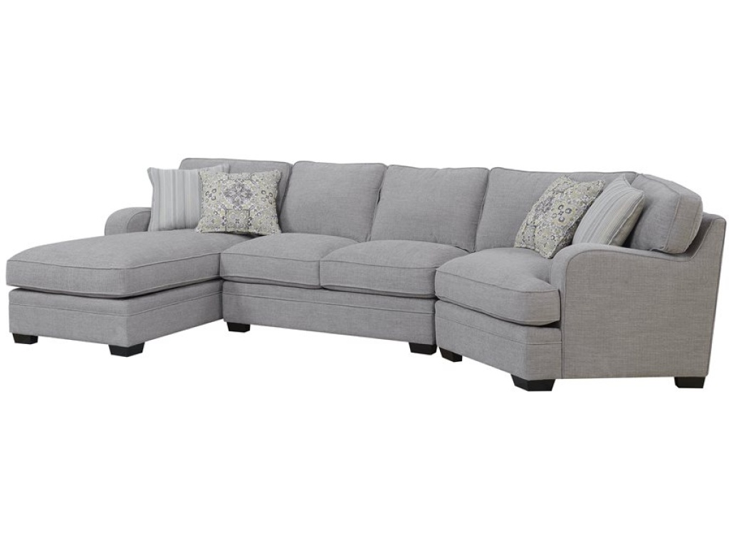 Analiese-3Pc Sectional W / 4 Pillows-Grey - main image
