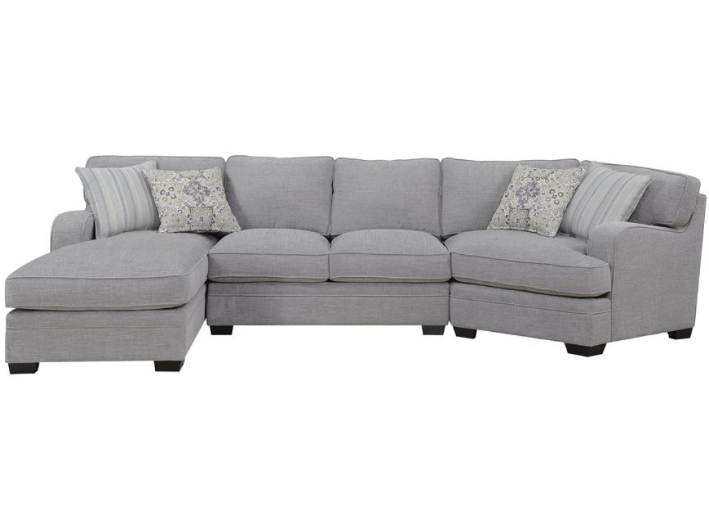 Analiese-3Pc Sectional W / 4 Pillows-Grey - image 1