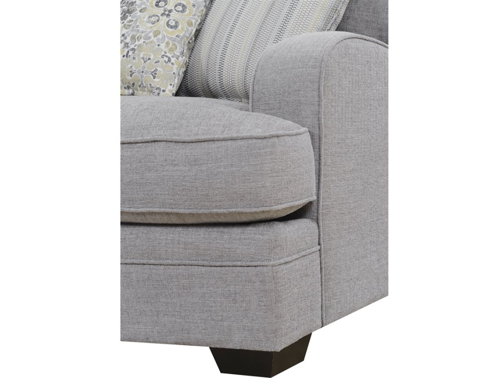 Analiese-3Pc Sectional W / 4 Pillows-Grey - image 3