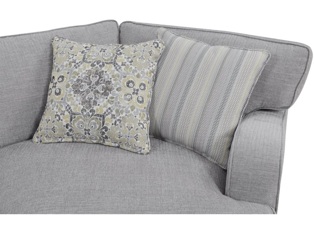 Analiese-3Pc Sectional W / 4 Pillows-Grey - image 4