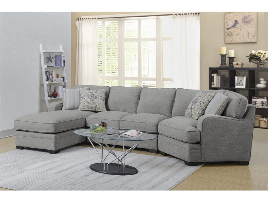 Armless Loveseat-Light Grey - image 3
